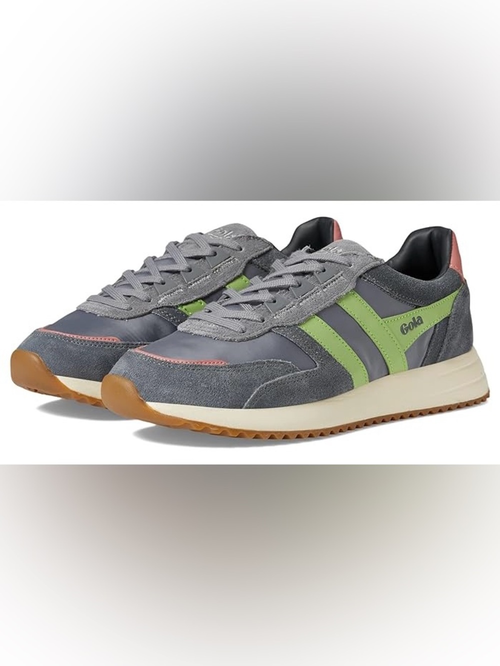Like New! Gola Chicago Style in Ash, Patina Green, and Coral Pink Sneakers | 6